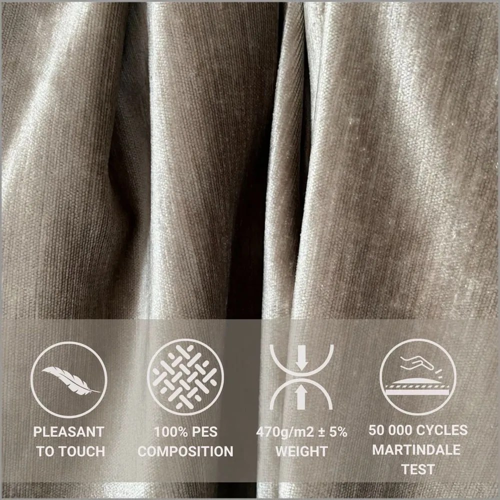 Bézs ágyneműtartós boxspring ágy 160x200 cm Voyage – Maison de Rêve