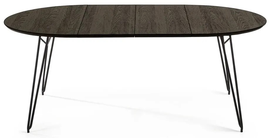 Kerek bővíthető étkezőasztal kőrisfa dekoros asztallappal ø 120 cm Norfort – Kave Home