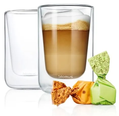 Duplafalú pohár szett 2 db-os 250 ml Nero – Blomus