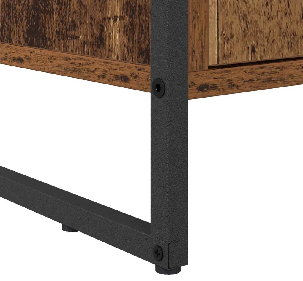 Cipőszekrény tárolóval ajtóval Öreg fa 79 x 36 x 100 cm Faanyag