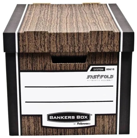 Irattartó Fellowes Bankers Box Woodgrain 2 db / csomag, barna