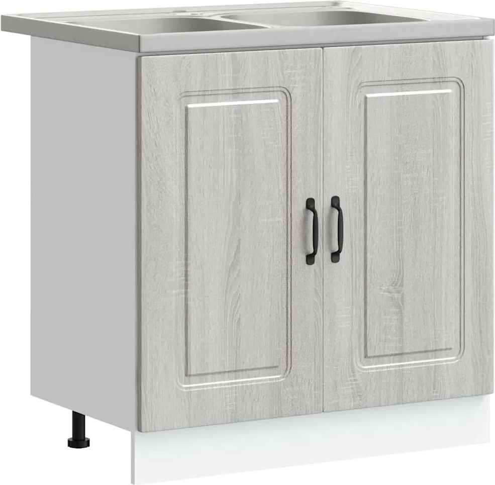 vidaXL Konyhaszekrény Kalmar Szürke Sonoma 80 x 46 x 81,5 cm Faanyag