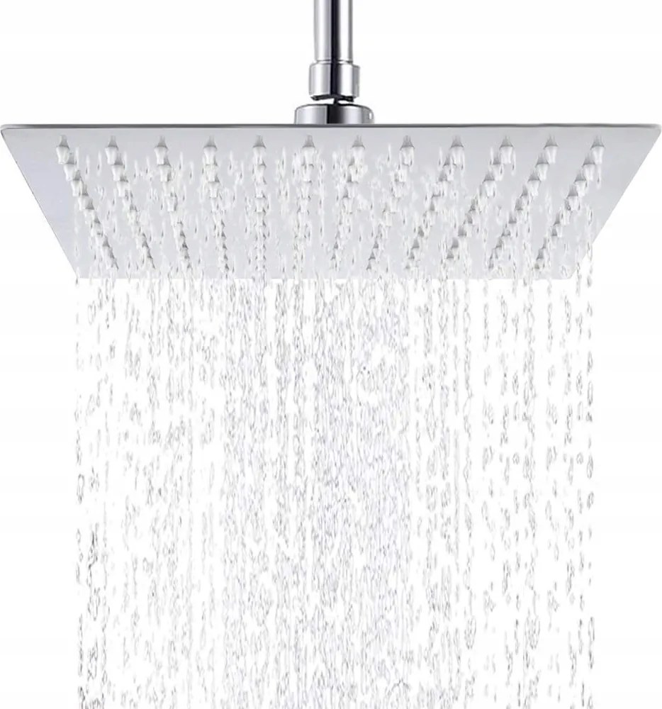Zuhany esőztető 30x30 cm slim szögletes króm 144 fúvóka 1/2"