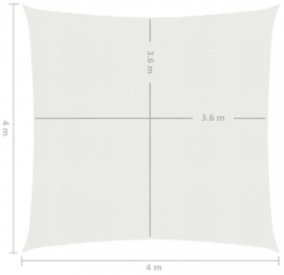 fehér HDPE napvitorla 160 g/m² 4 x 4 m