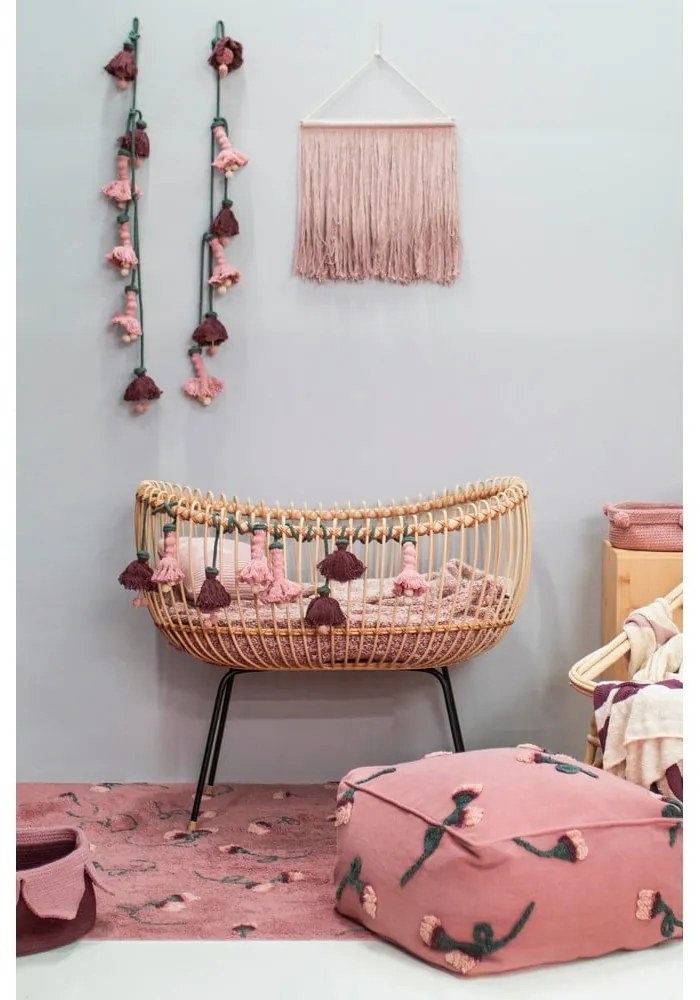 Rózsaszín gyerek puff English Garden – Lorena Canals