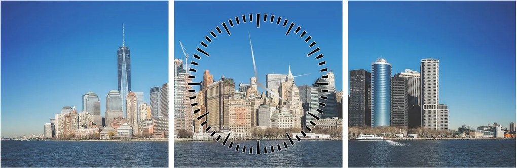 Kép - Manhattan New York-ban (órával) (90x30 cm)