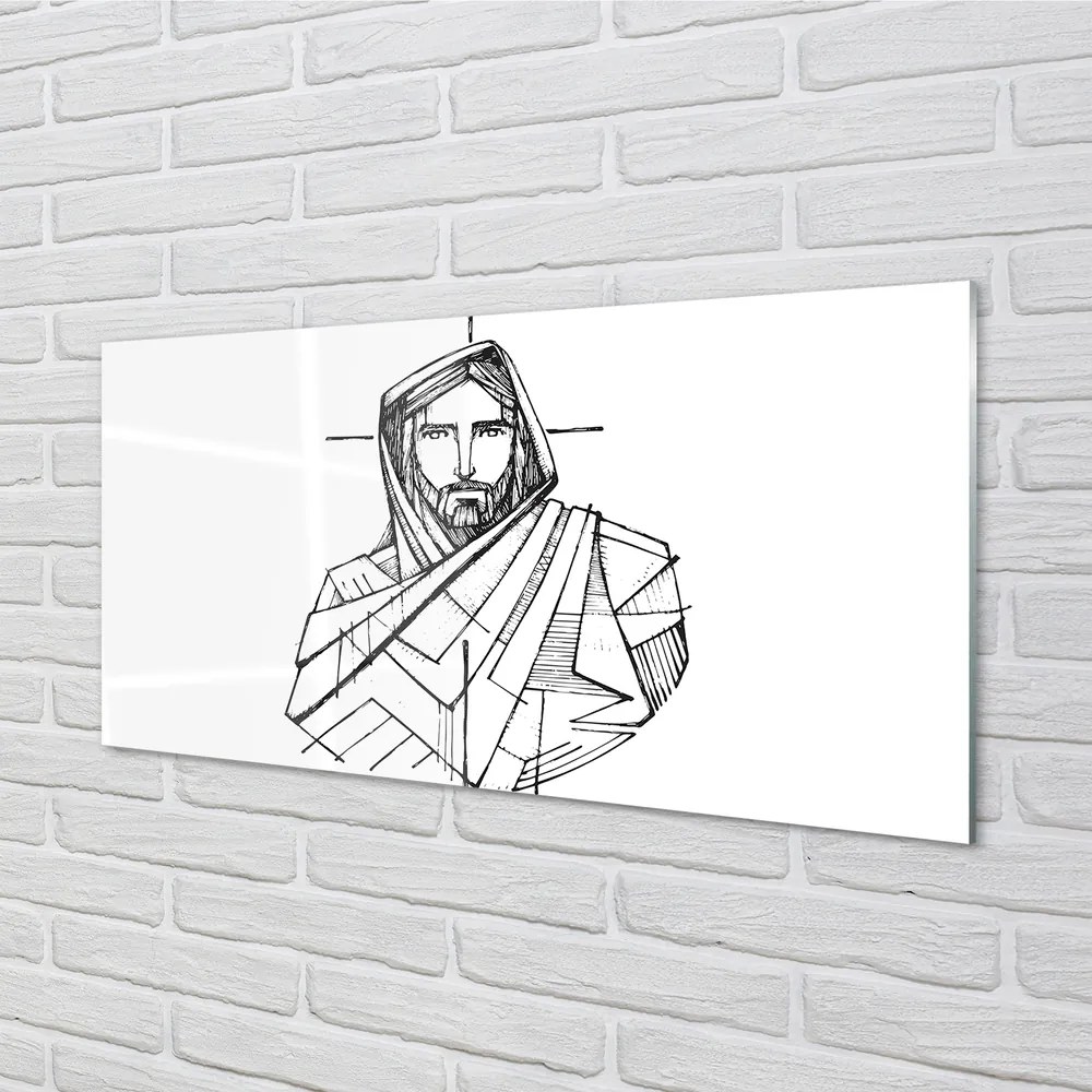 Akrilkép Jézus rajz 100x50 cm
