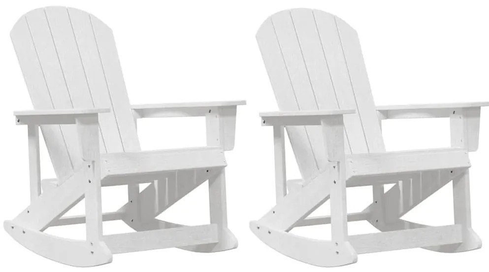Adirondack hintás székek 2 pcs Fehér HDPE
