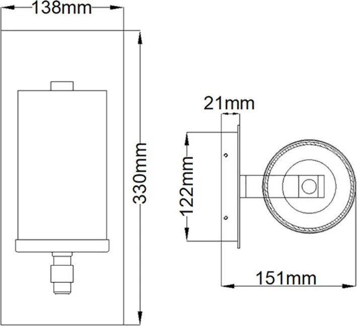 Quintiesse ANGELO QN-ANGELO1 Fali lámpa 1x60W/E27