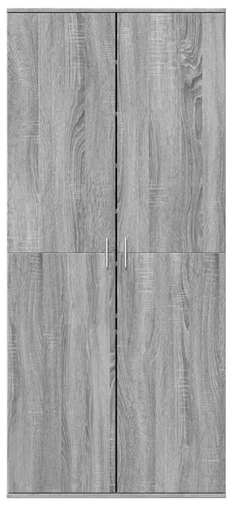 szürke sonoma színű szerelt fa cipősszekrény 80 x 39 x 178 cm