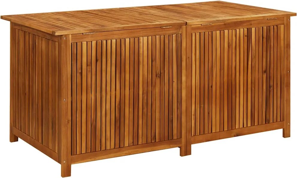 Tömör Akácfa Kerti Tárolóláda 150 X 80 X 75 Cm
