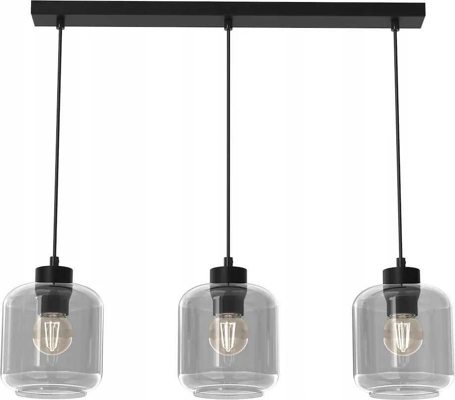 Függőlámpa Sombra Smoked 3xE27