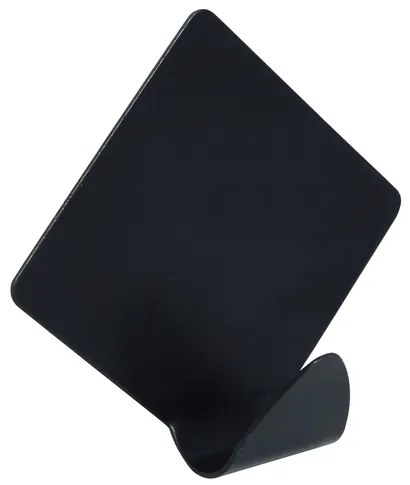 BISK Erga Trendy, öntapadó 1 horog törölközőhöz, fekete matt, ERG-08281