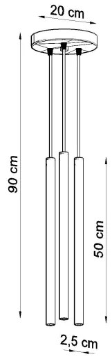 Sollux SL.1521 - Csillár zsinóron PASTELO 3xG9/8W/230V zöld
