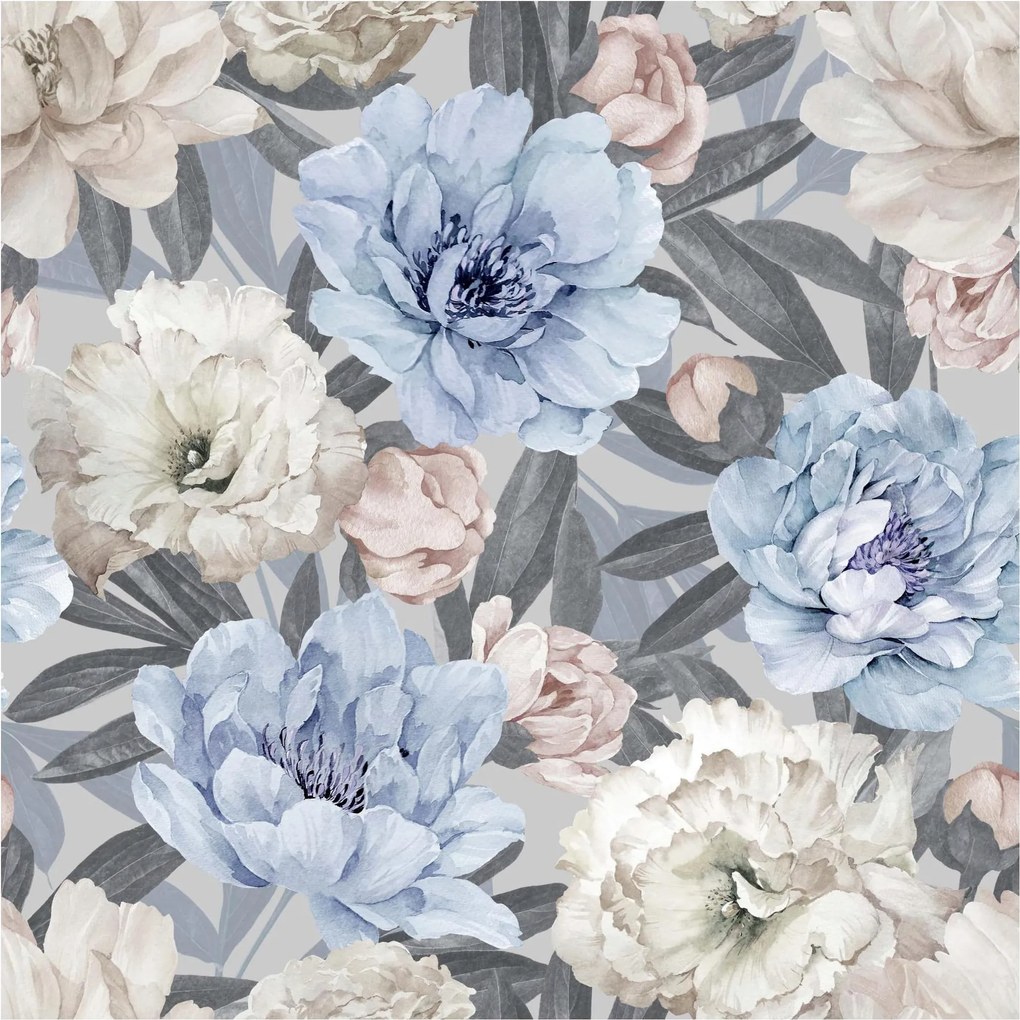 Szövet Függöny Anyag Méter Minta 9242 Virágok 100x150