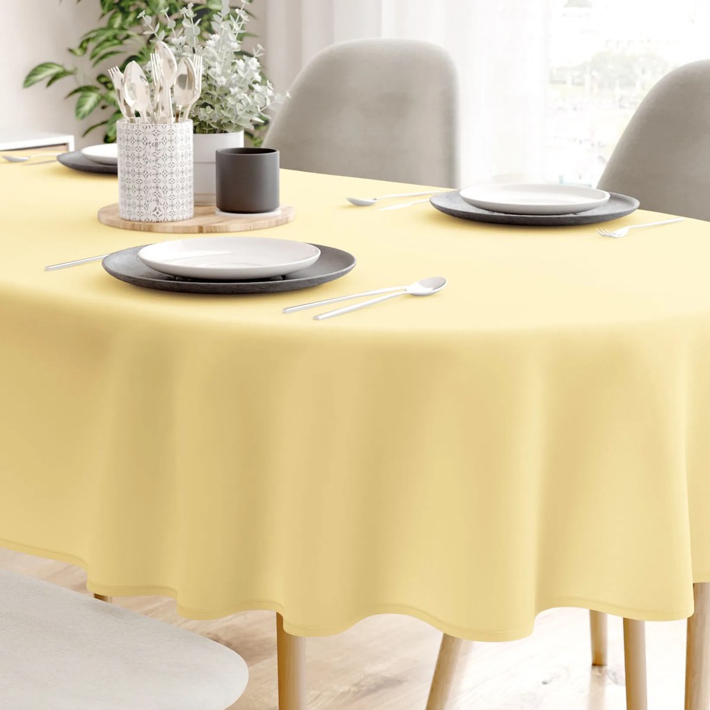 Goldea ovális pamut terítő - banán sárga 120 x 200 cm