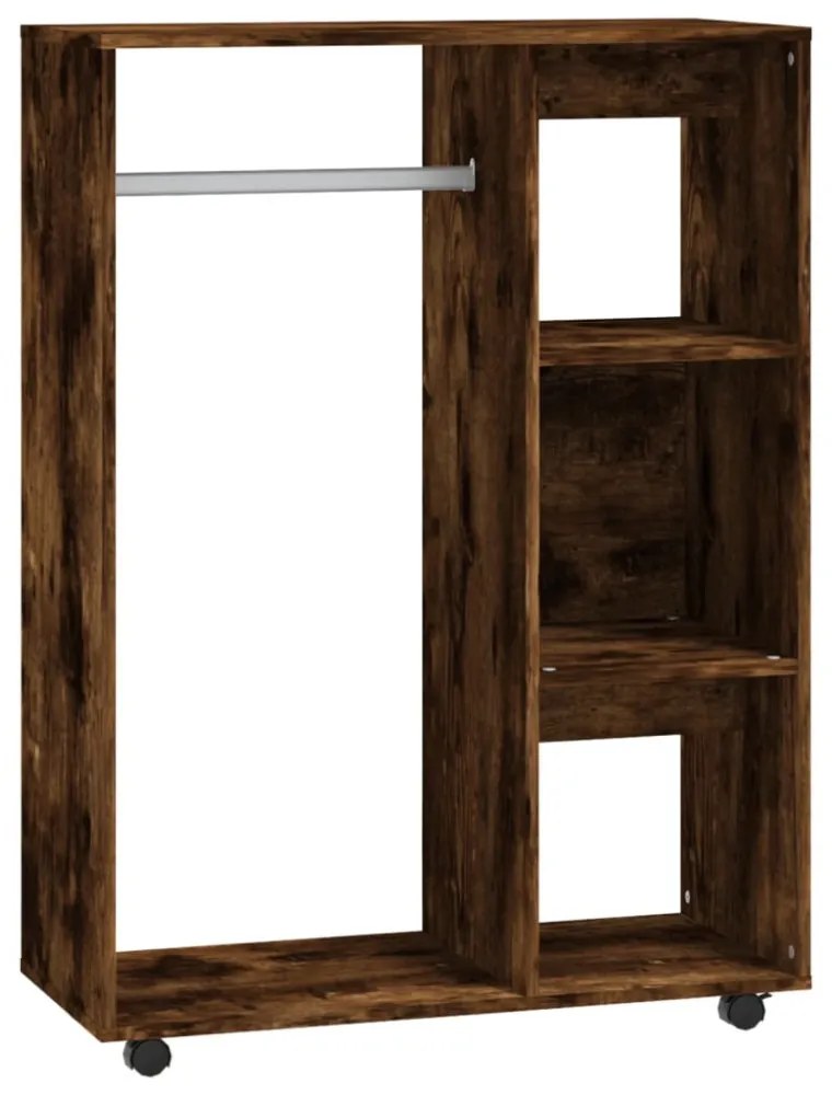 füstös tölgyszínű szerelt fa ruhásszekrény 80 x 40 x 110 cm