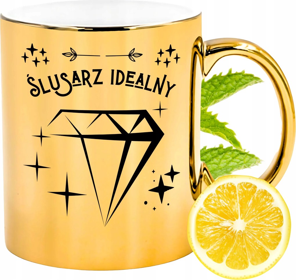 Prémium Arany Csillogó Bögre Lakatosnak Ajándék Nyomtatott Fotó