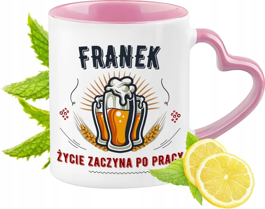 Frank Bögre Rózsaszín Szív Alakú Füllel Kávé Ajándék