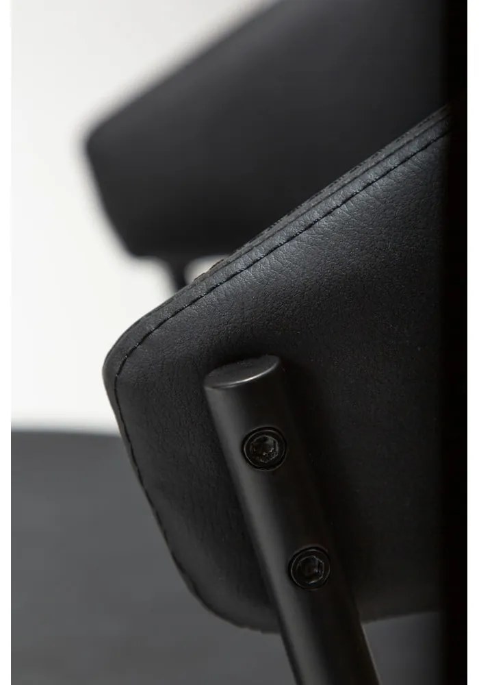 Fekete bőrutánzat étkezőszék Zone – DAN-FORM Denmark