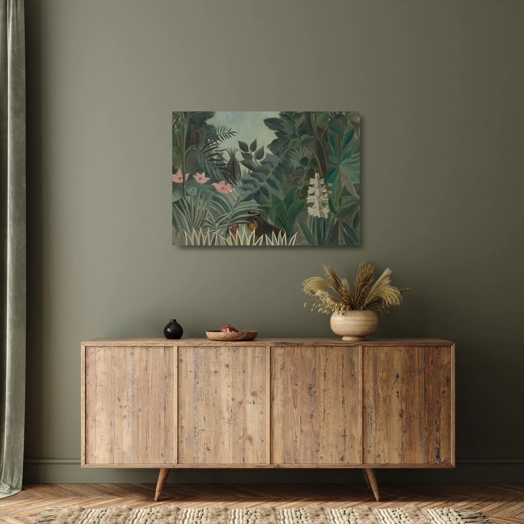 Üveg kép - Henri Rousseau, The Equatorial Jungle, reprodukciók (70x50 cm)