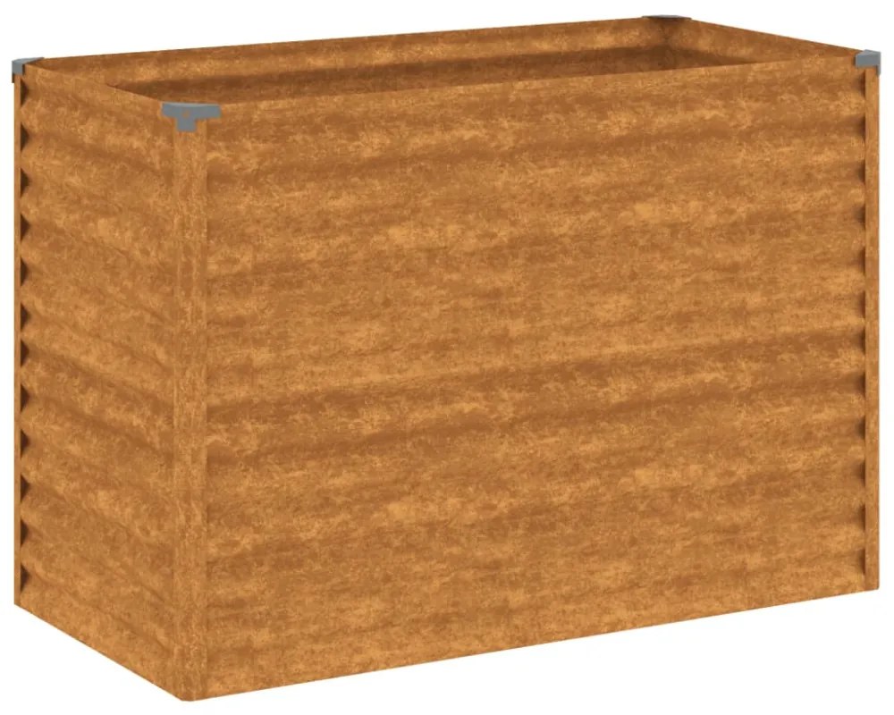 corten acél kerti magaságyás 100 x 50 x 69 cm