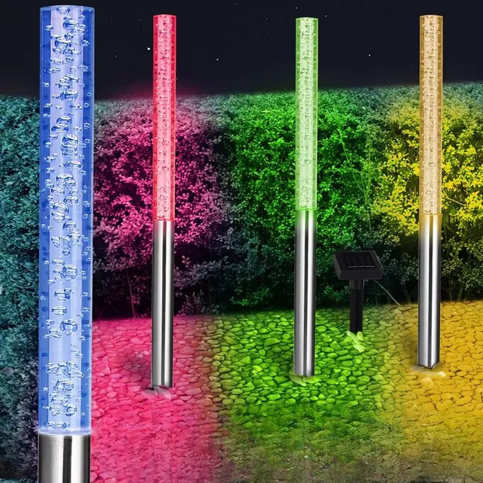 Deuba 4 db LED-es napelemes lámpa készlet - színes
