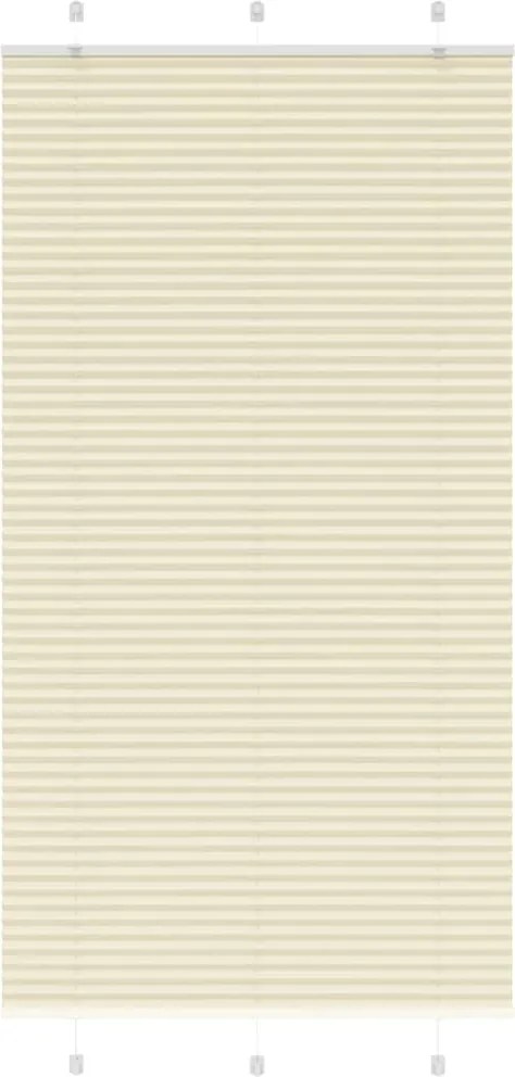 vidaXL pliszírozott redőny krém 105x200 cm Szövetszélesség 104,4 cm