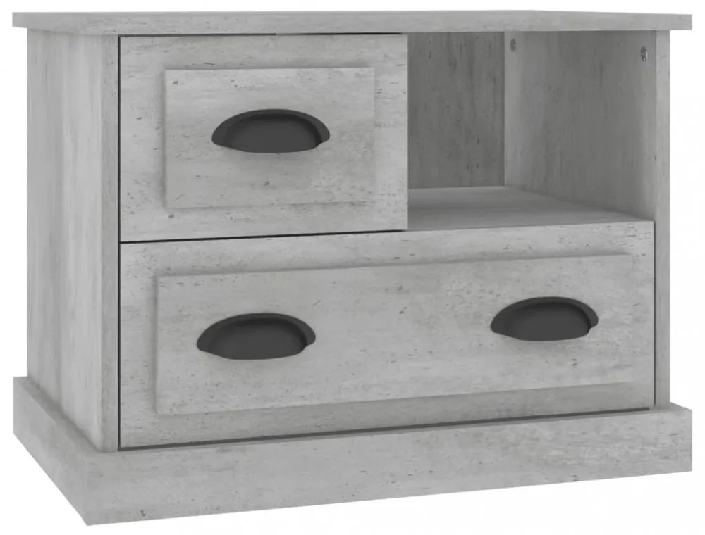 betonszürke éjjeliszekrény 60x39x45 cm