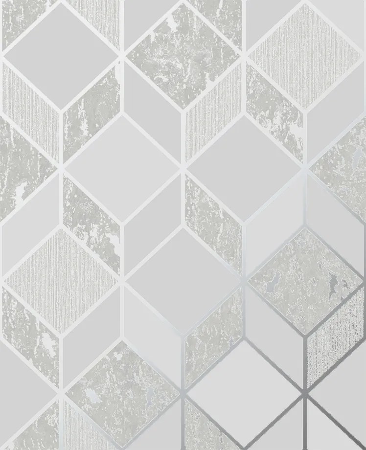 3D vinil tapéta geometrikus négyzetek rombuszok