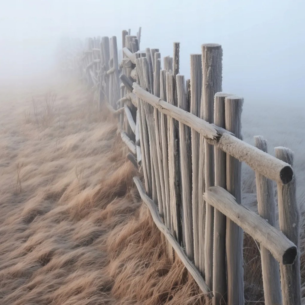 Poszter 40x40cm Köd a dűnék felett