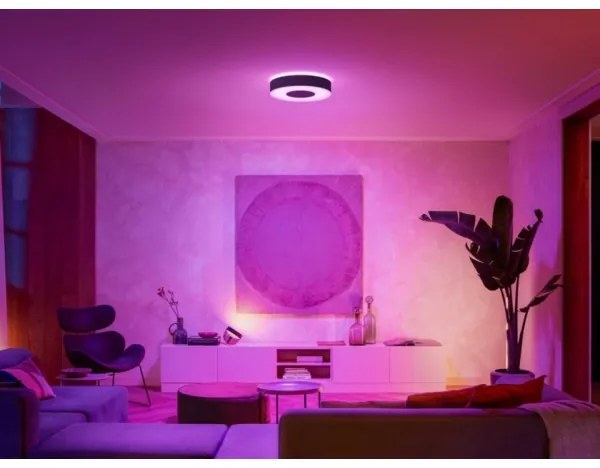 Philips Hue RGB LED stropní svítidlo, stmívatelné, 33,5W, pr. 381 mm, černé
