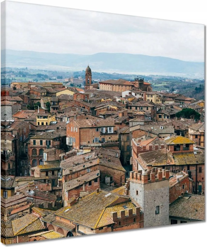 Vászonkép 40x40 Olasz bérházak Siena