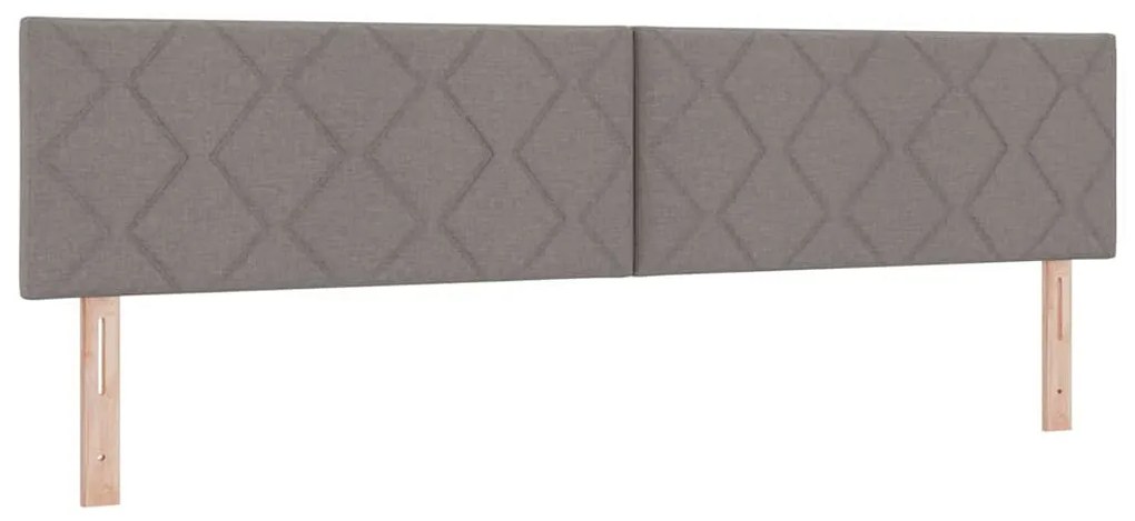 Rugós Ágy matracmal fejtámlával Tópszínű 200 x 200 cm szövet