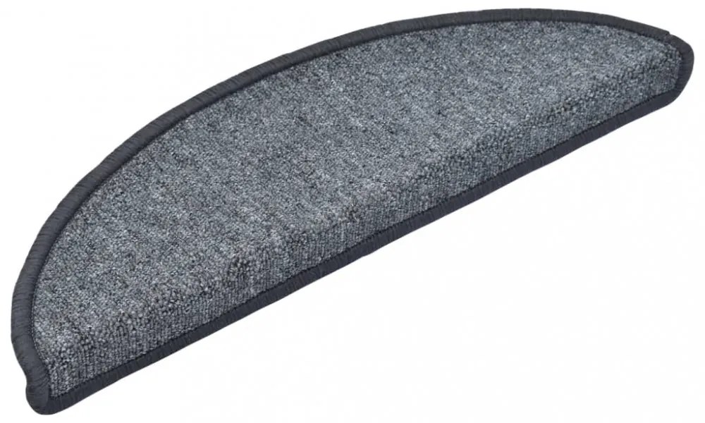 10 db sötétszürke lépcsőszőnyeg 56x17x3 cm