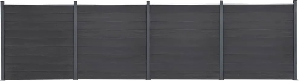 vidaXL szürke WPC kerítéspanelszett 699 x 186 cm