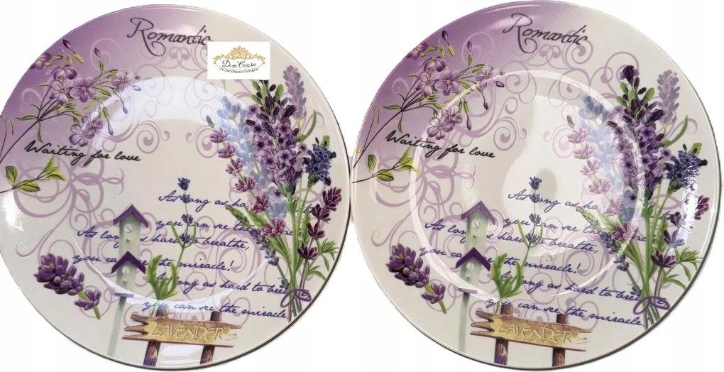 Két Tányér Szett 20 cm Levendula 2 db-os Szett Tökéletes Ajándék