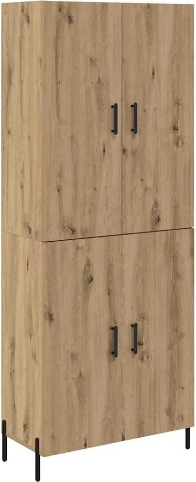 vidaXL Magasfiú Artisan tölgy 69,5 x 34 x 180 cm Faanyag