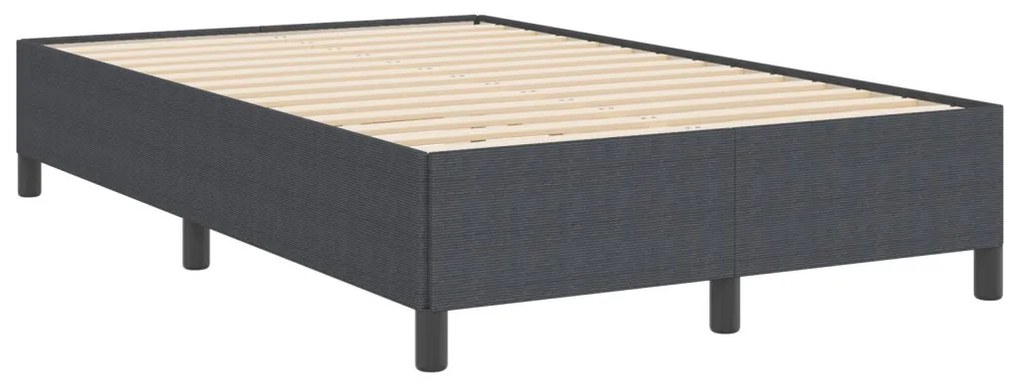 vidaXL Ágykeret Sötétszürke 120 x 190 cm Bársony anyag