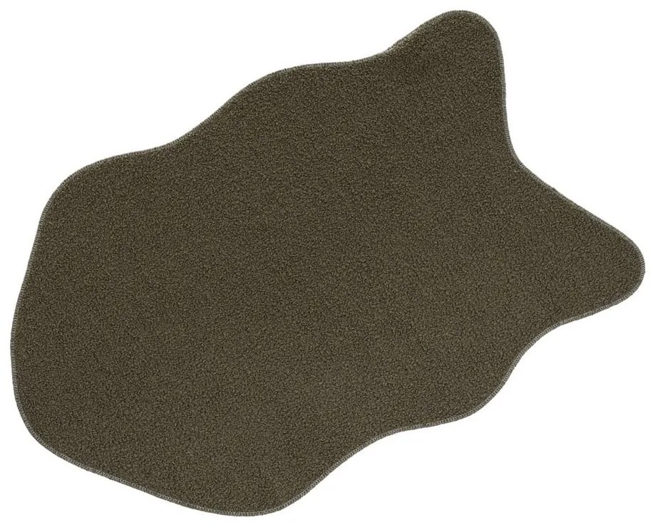 Sötétzöld szintetikus szőrme szőnyeg 60x90 cm Sherpa – Casa Selección