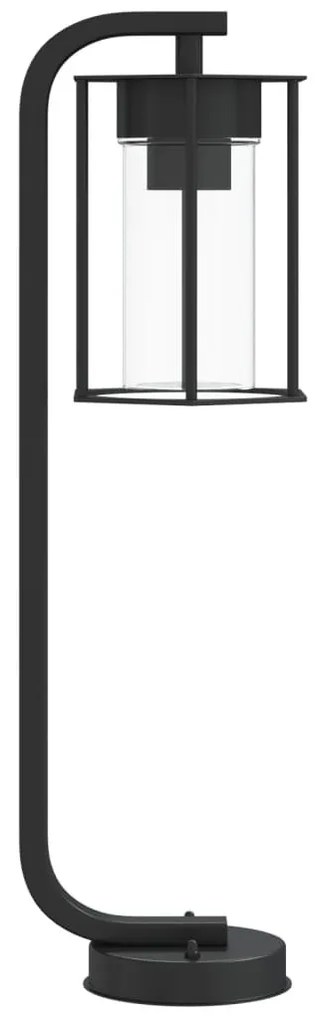 vidaXL fekete rozsdamentes acél kültéri állólámpa 60 cm