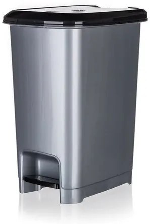 Banquet STEP pedálos szemeteskosár 10 l, szürke, 10 l