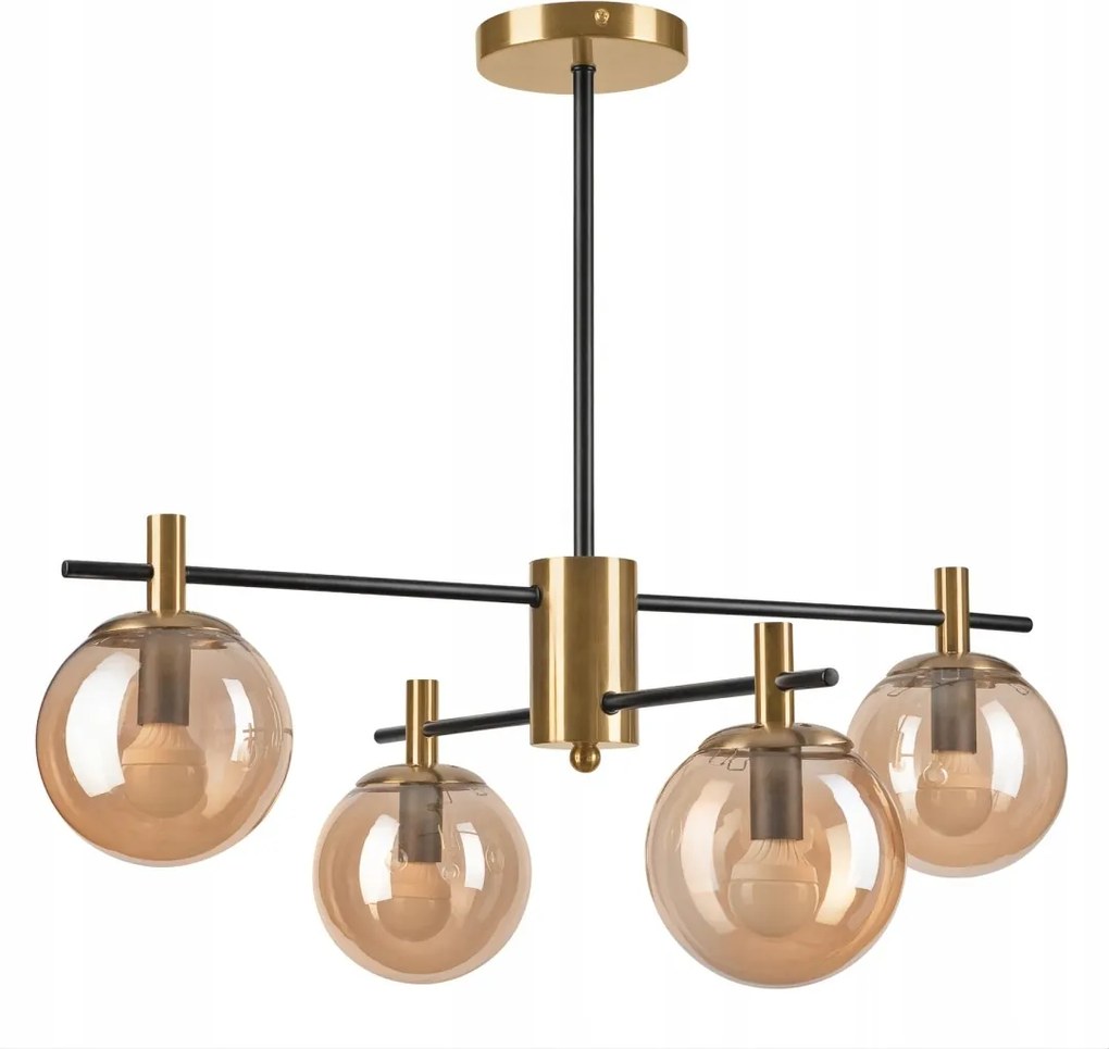 Lampa sufitowa Lilou dymnozłota 4-punktowa E14