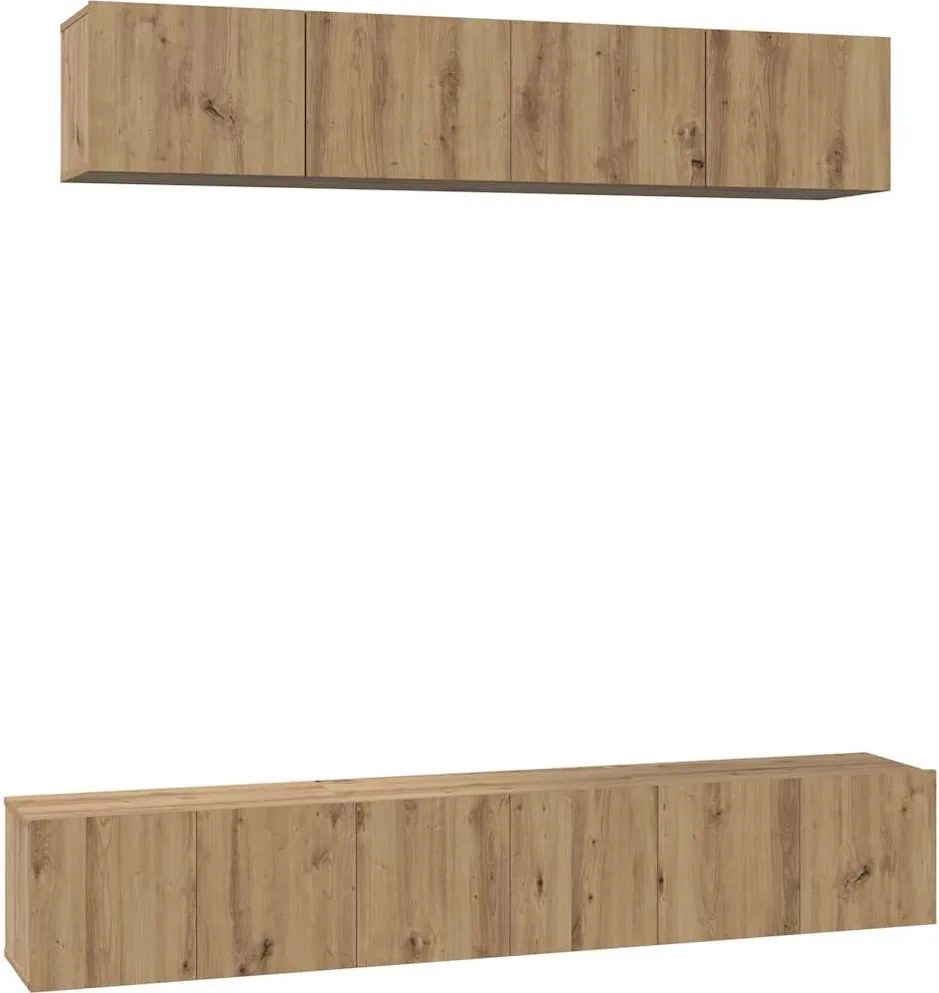vidaXL TV szekrény garnitúra 5 pcs Artisan tölgy Faanyag