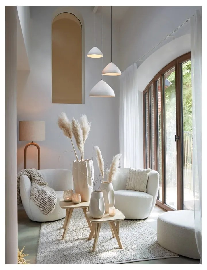 Krémszínű függőlámpa ø 32 cm Elimo – Light & Living