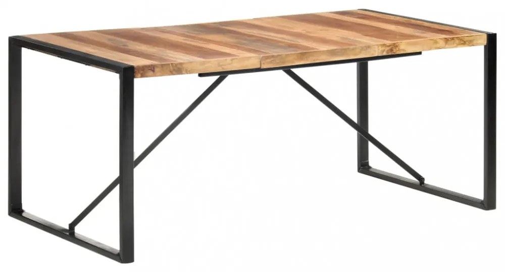paliszander felületű tömör fa étkezőasztal 180 x 90 x 75 cm