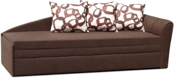 Széthúzható kanapé, barna, balra, LAOS