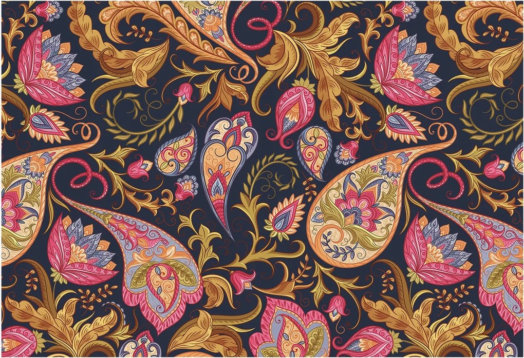 Dekoratív Fotótapéta Hálószobába Színes paisley 152x104