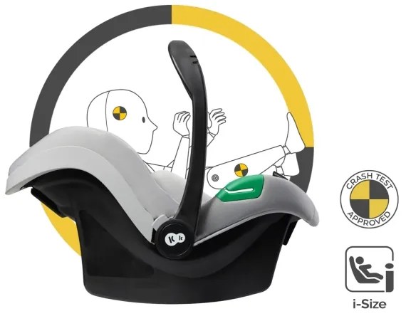 KINDERKRAFT - Kombinált babakocsi 3in1 ESME Moonlight szürke + autósülés MINK PRO