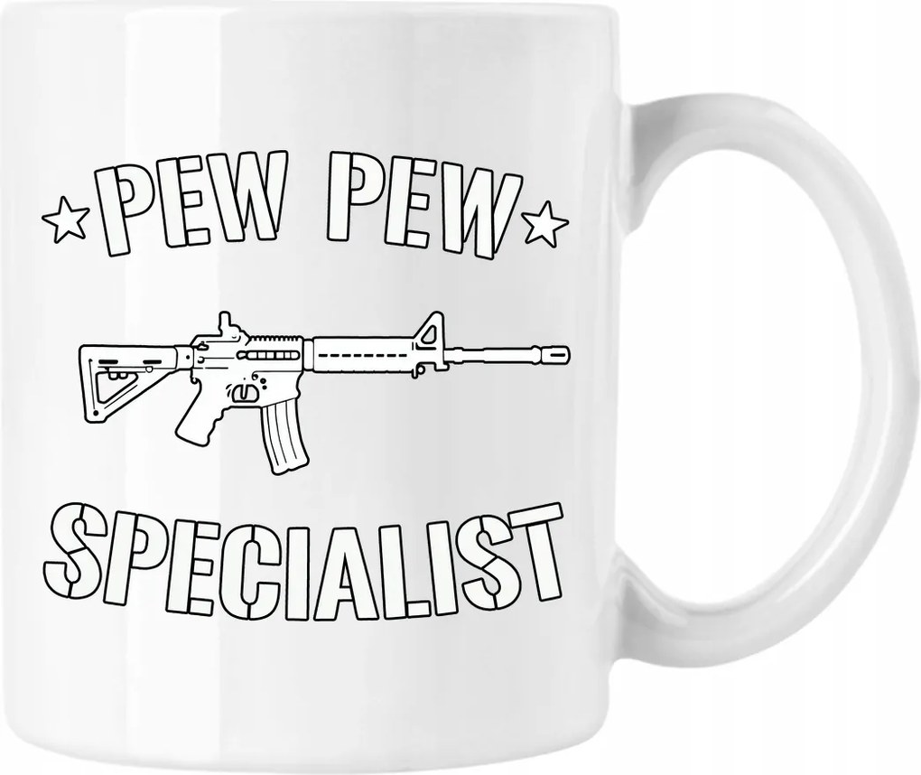 Bögre Pew Pew Specialist Fehér 330ml